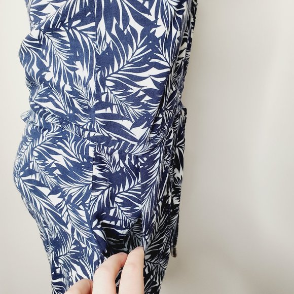 ANTHRO BISHOP + YOUNG Palm Leaf Navy Romper - Picture 4 of 10
